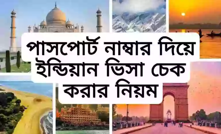 পাসপোর্ট নাম্বার দিয়ে ইন্ডিয়ান ভিসা চেক করার নিয়ম